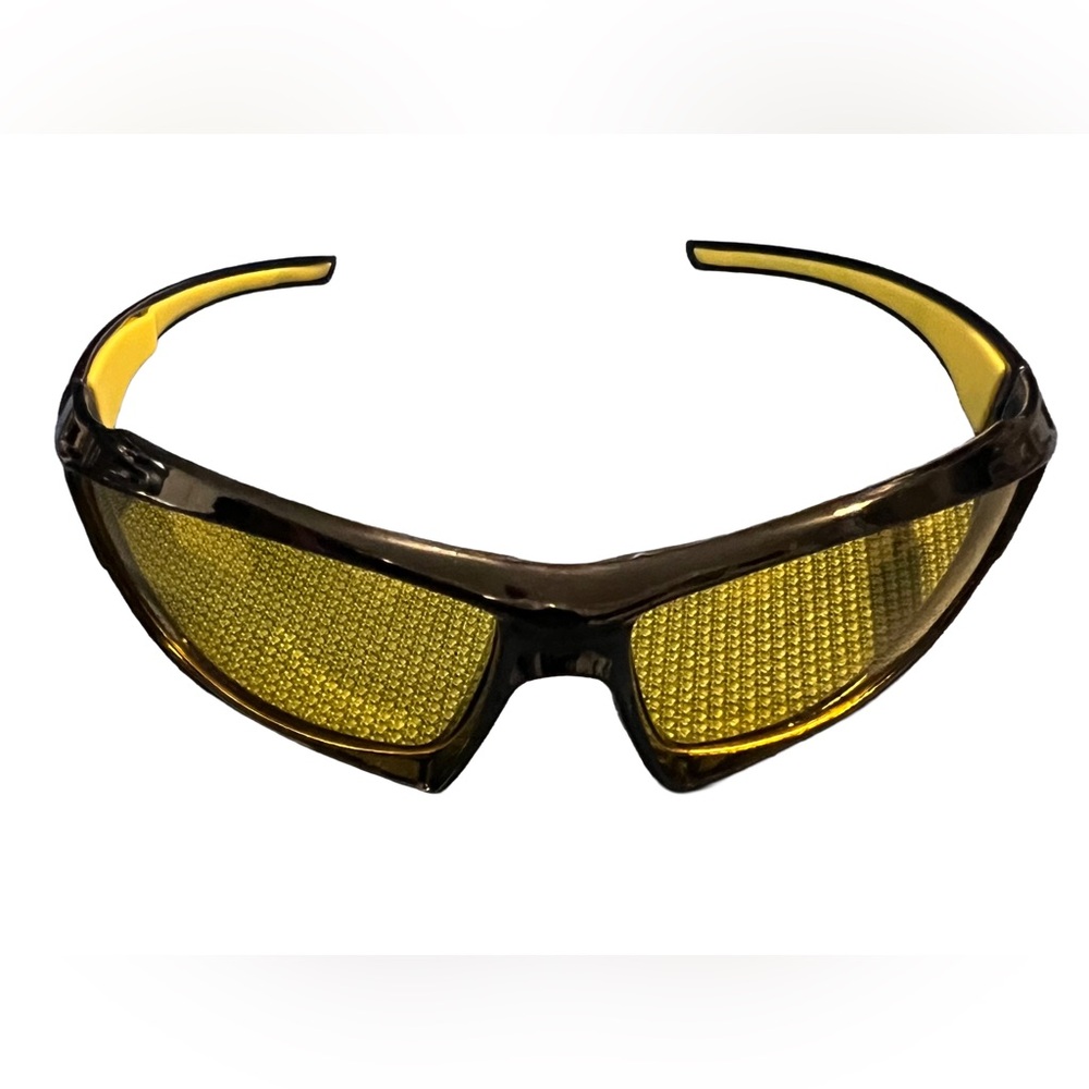 Stylish Black and Yellow with Yellow Lenses Sunglasses